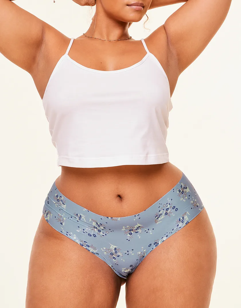 Leto Hipster Floral Blue 4 Plus panty bundle Model 5