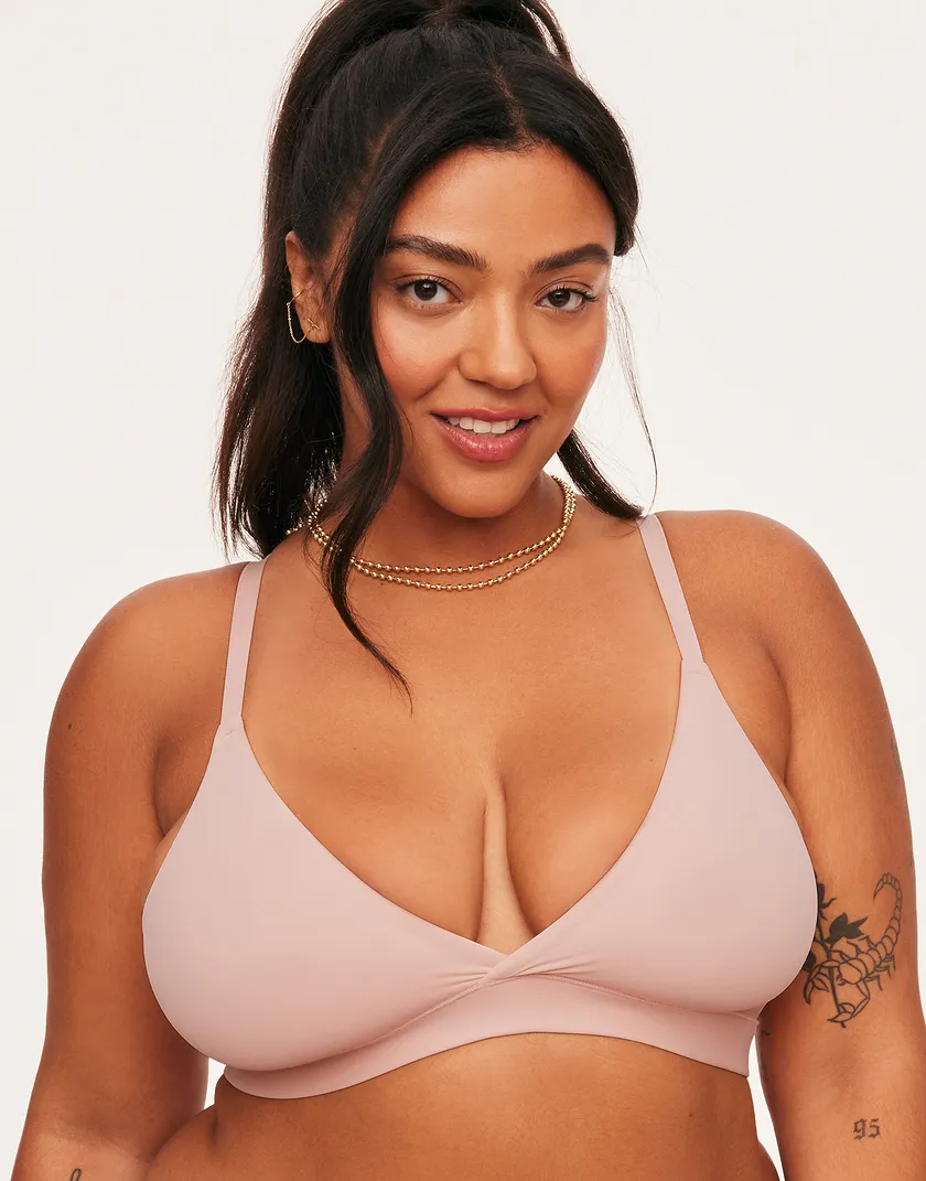 Jenn Medium Pink Plus Unlined bra bundle Model 2