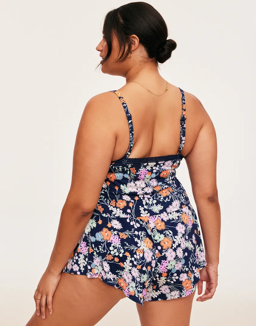 Lila Floral Blue Plus sleepwear bundle Model 6
