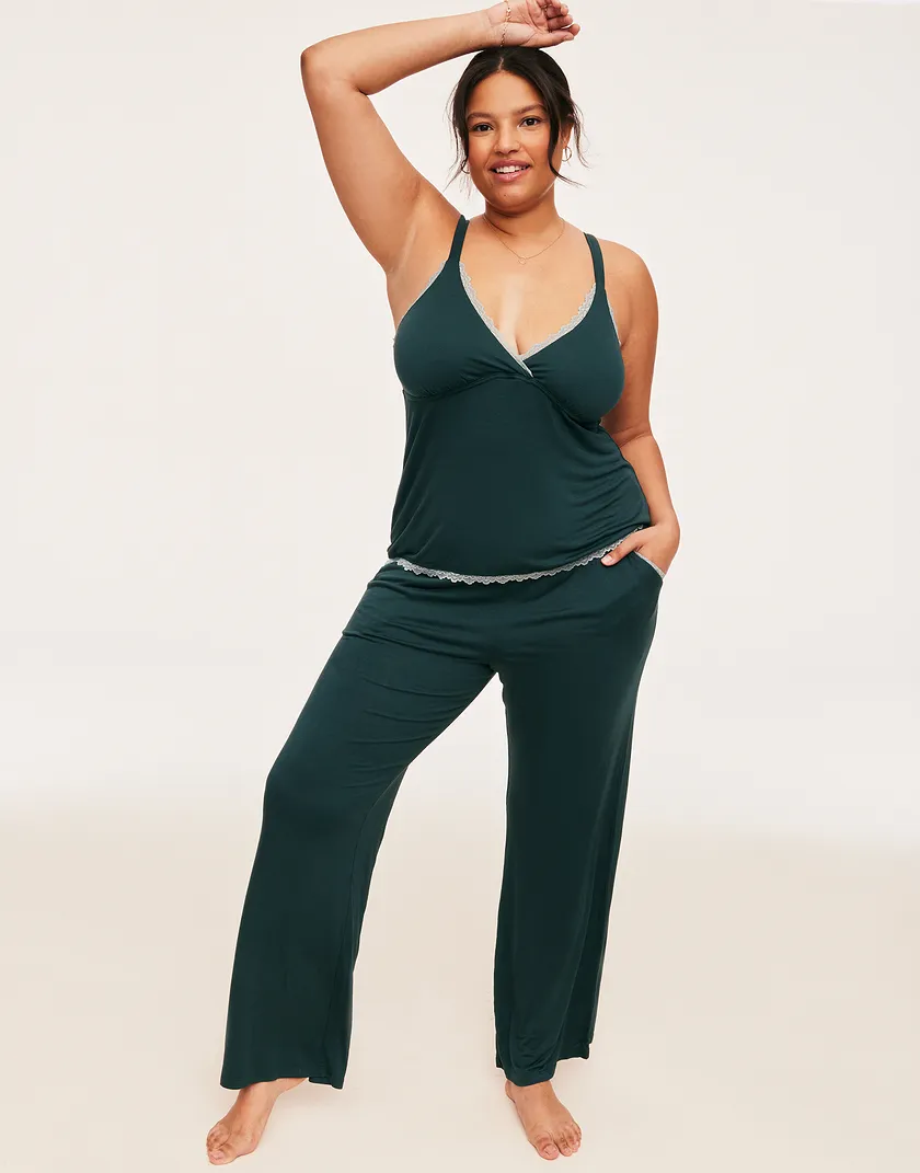 Audrie Dark Green Plus sleepwear bundle Model 2