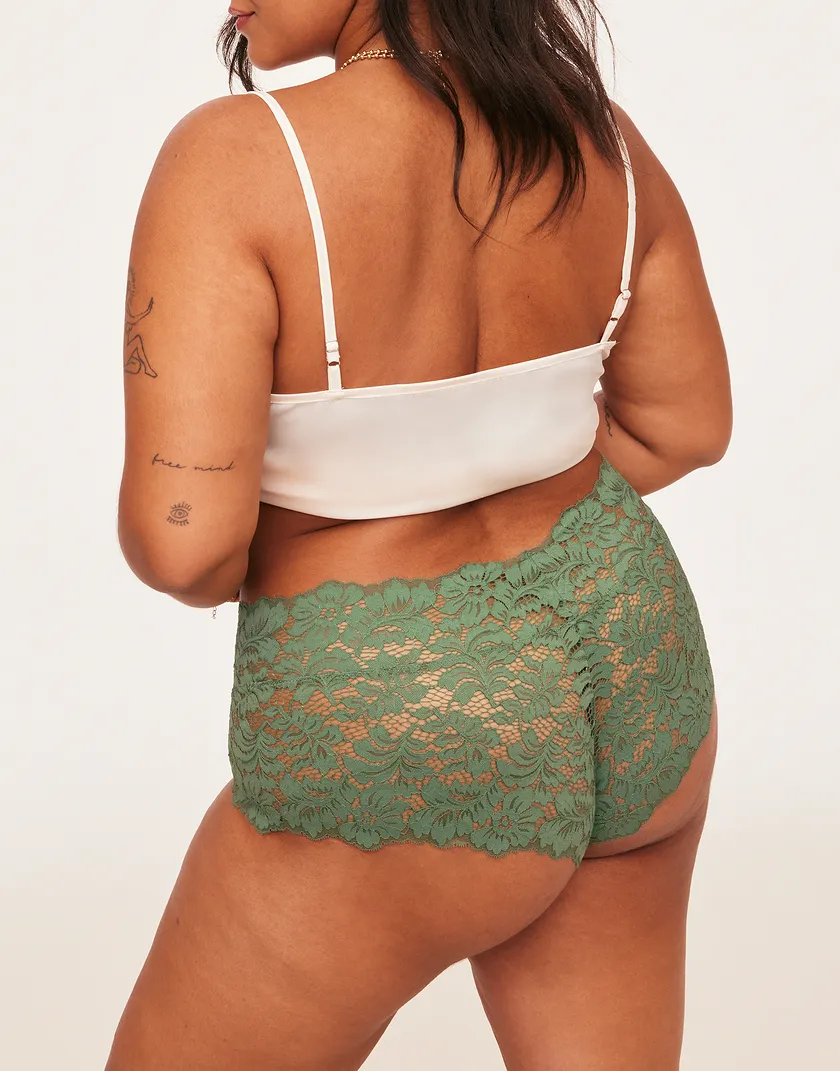 Jakline Cheeky Dark Green Plus panty bundle Model 2