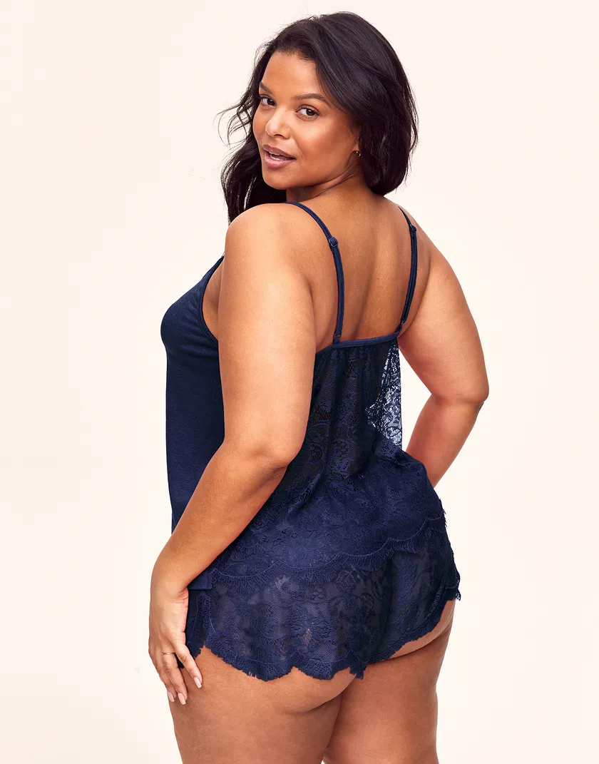 Reign Dark Blue Plus lingerie bundle Model 2