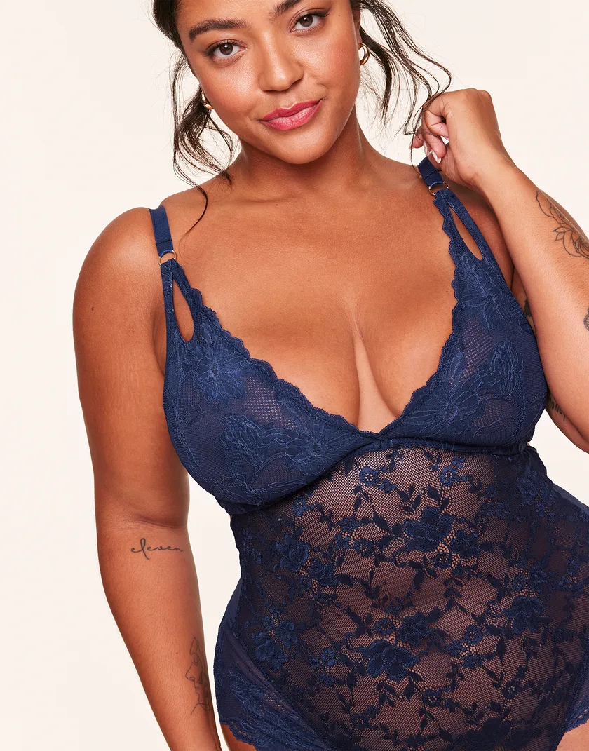 Julianna Dark Blue Plus Unlined lingerie bundle Model 5