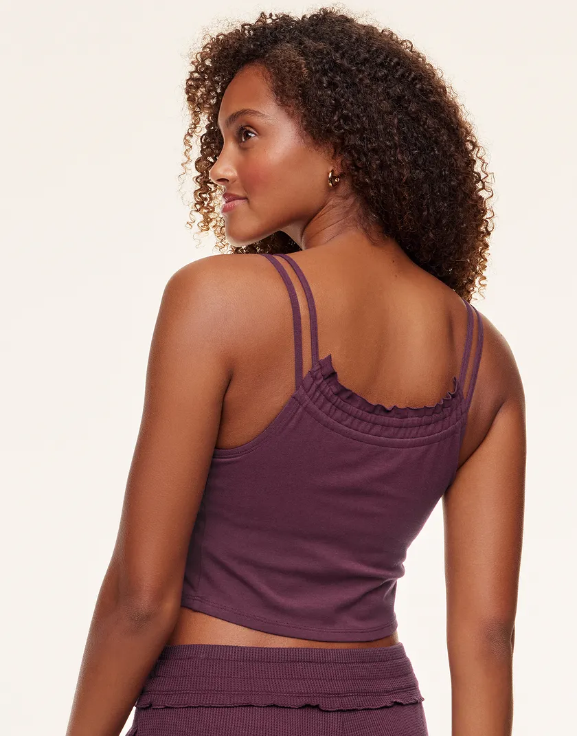 Alessandra Dark Purple Lined lounge bundle Model 3