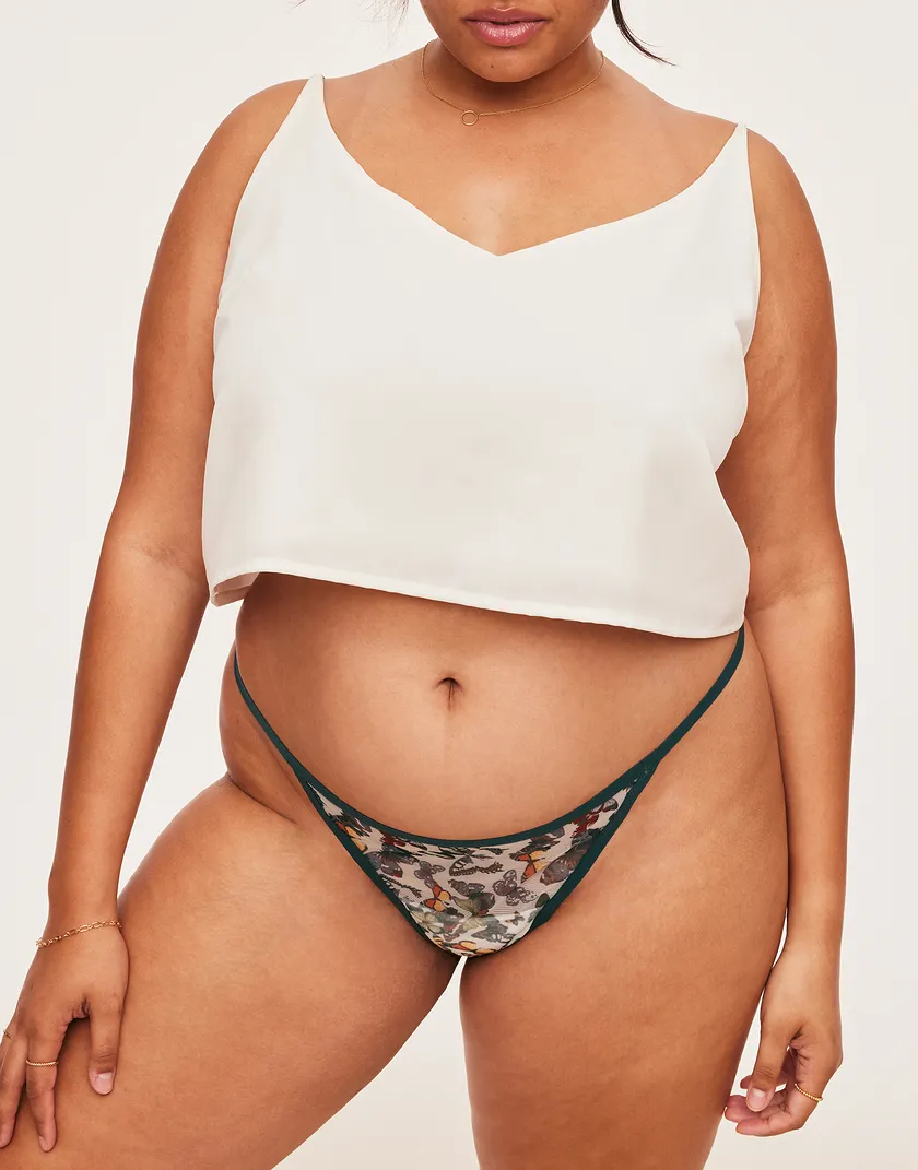 Nicoletta G-String Novelty White Plus panty bundle Model 1