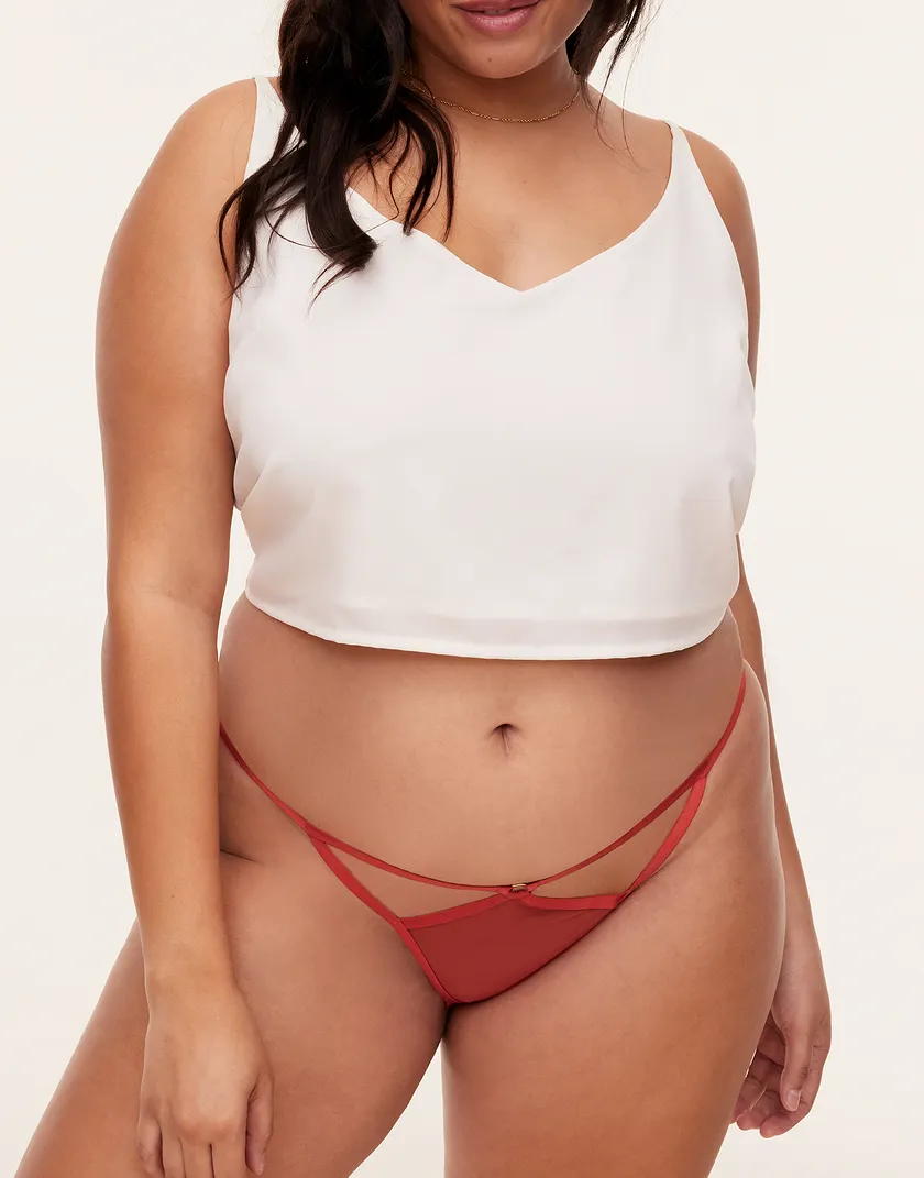Arena Crotchless Dark Red Plus panty bundle Model 5