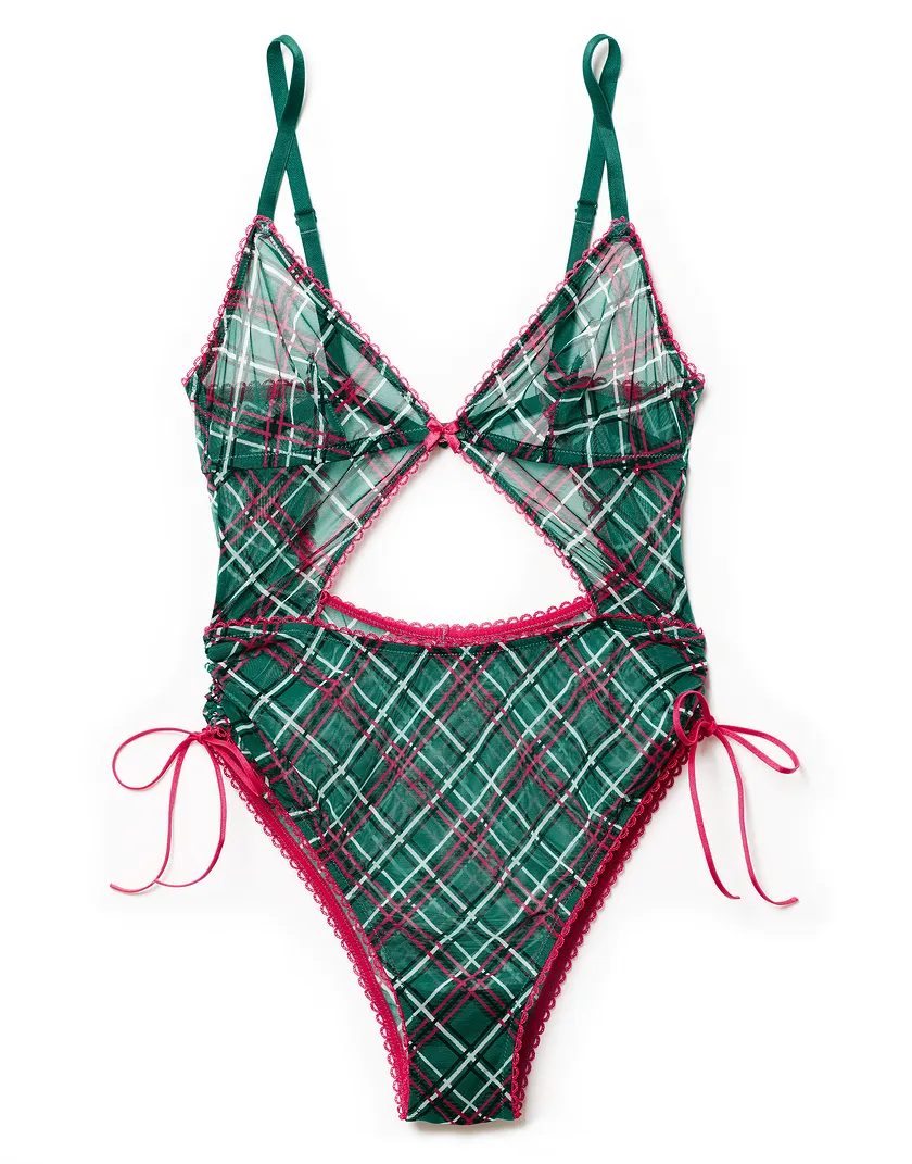 Tally Plaid Green lingerie bundle Still 2