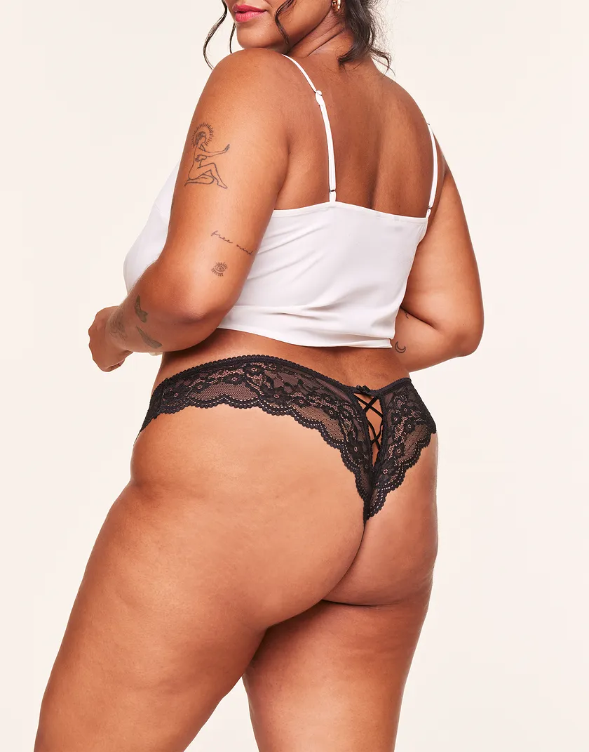 Sarina Crotchless Black Plus panty bundle Model 2