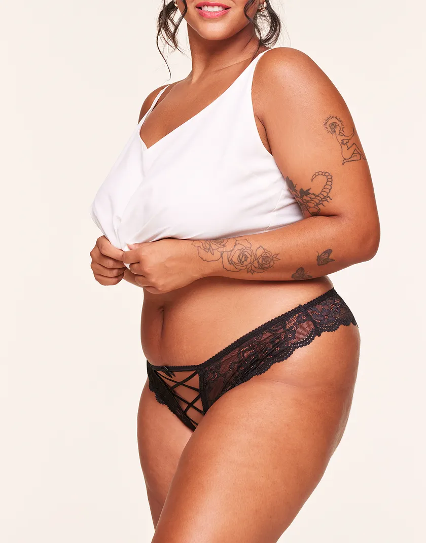 Sarina Crotchless Black Plus panty bundle Model 5