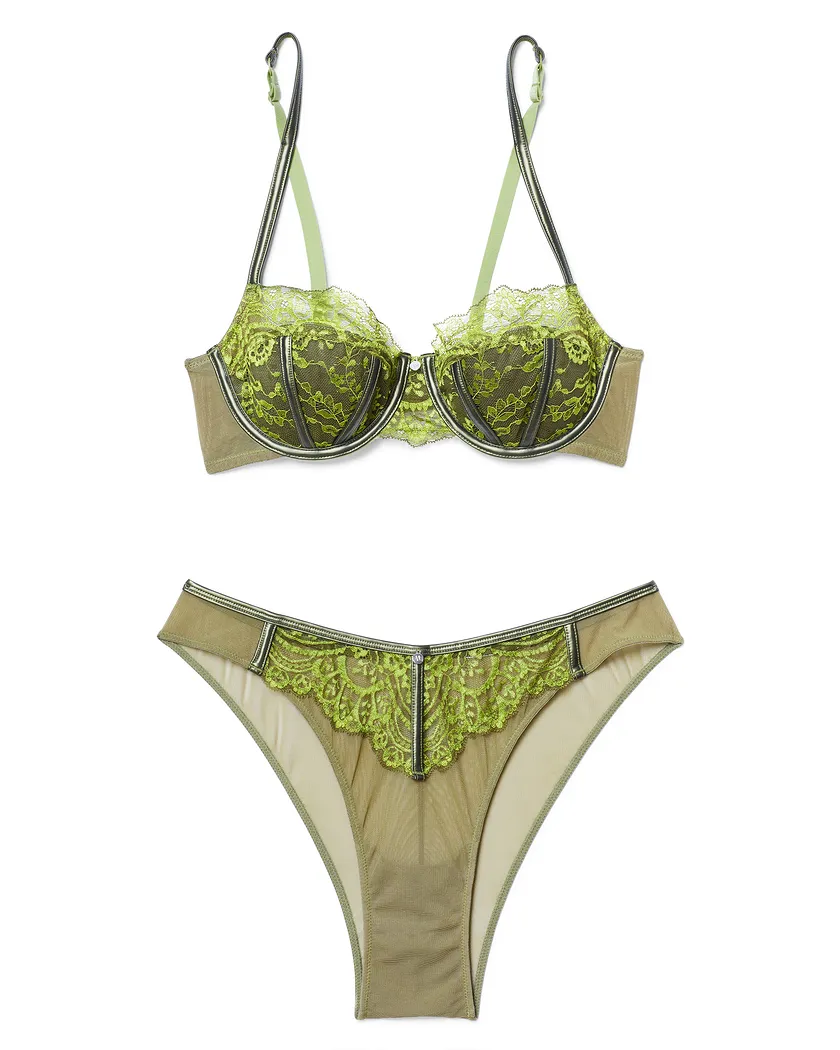 Paloma Medium Green 2 Lightly Lined bra bundle Still 5