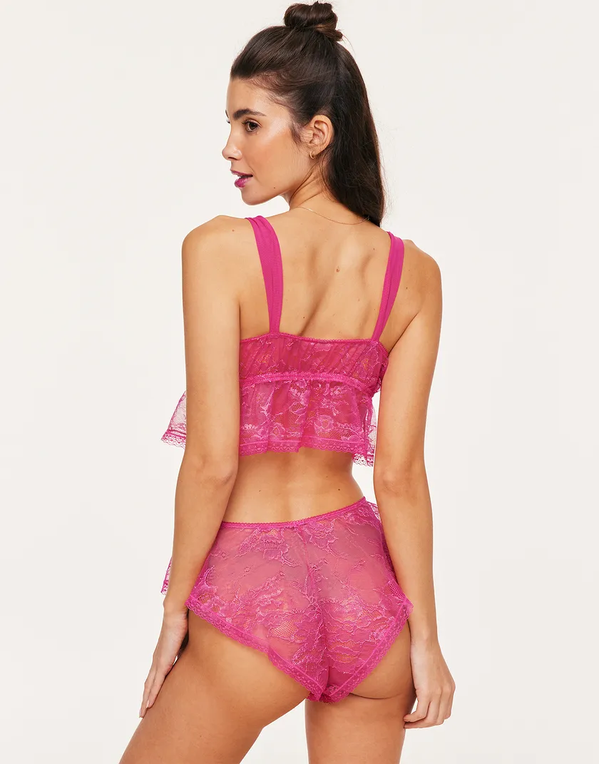 Lauretta Dark Pink Unlined lingerie bundle Model 4