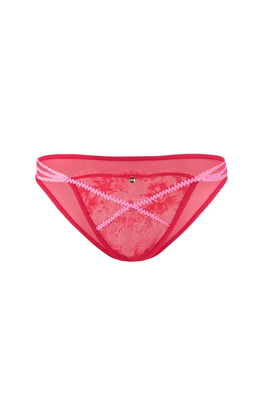 Suki Cheeky Dark Red panty bundle Still 3