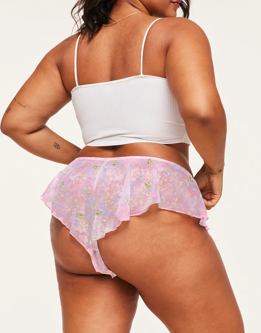 Graciela Cheeky Floral Pink Plus panty bundle Model 2