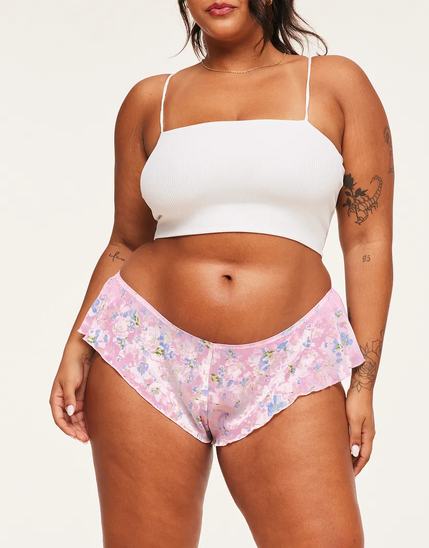 Graciela Cheeky Floral Pink Plus panty bundle Model 5