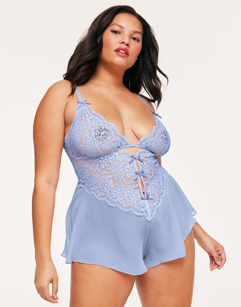Odessa Medium Blue Plus Unlined lingerie bundle Model 2