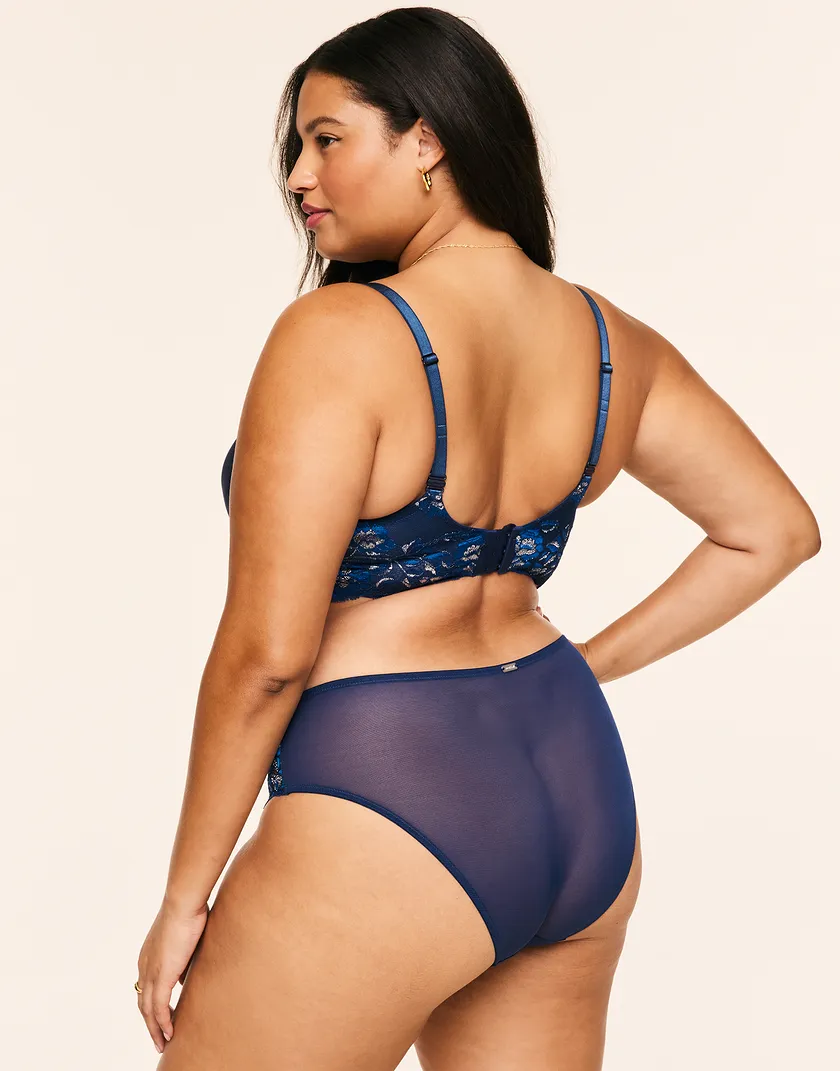 Missy Floral Blue 3 Plus Unlined bra bundle Model 3