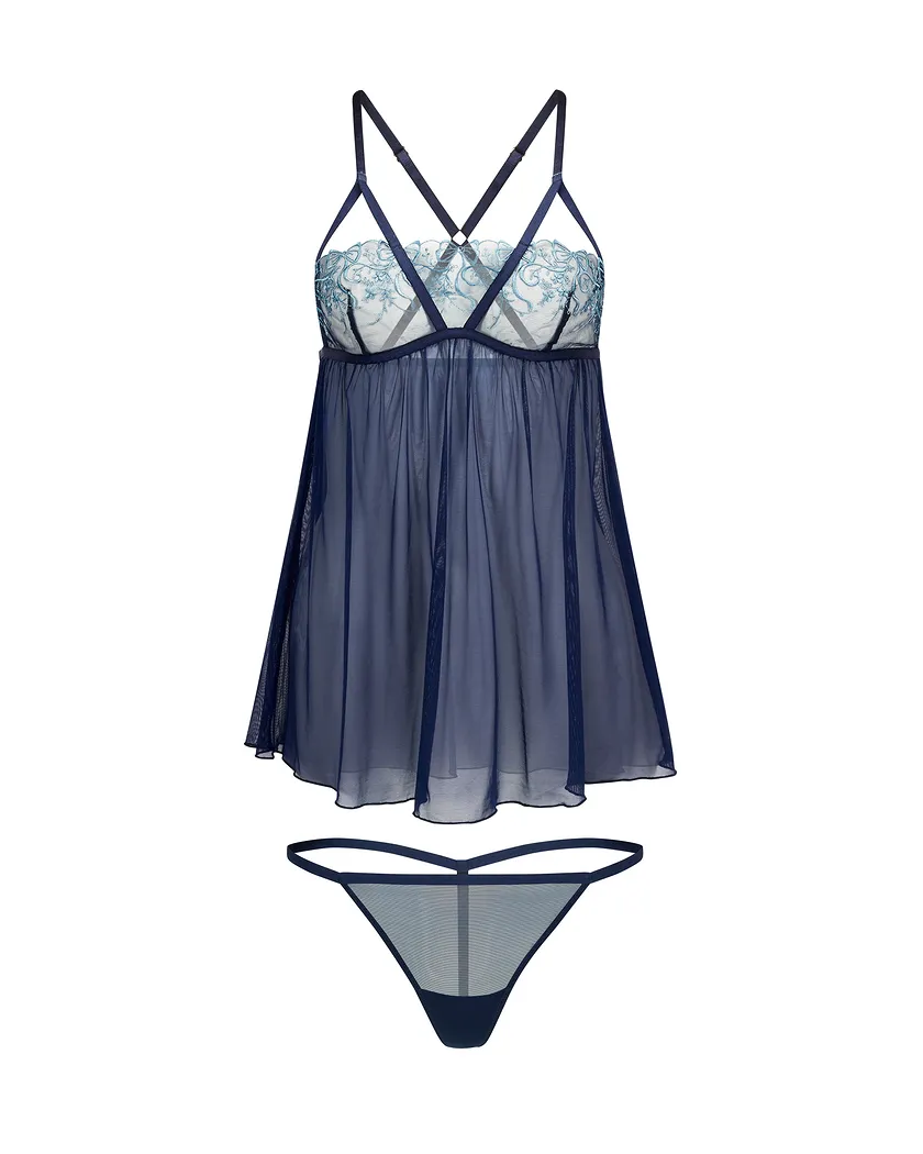Anneliese Dark Blue Unlined lingerie bundle Still 2
