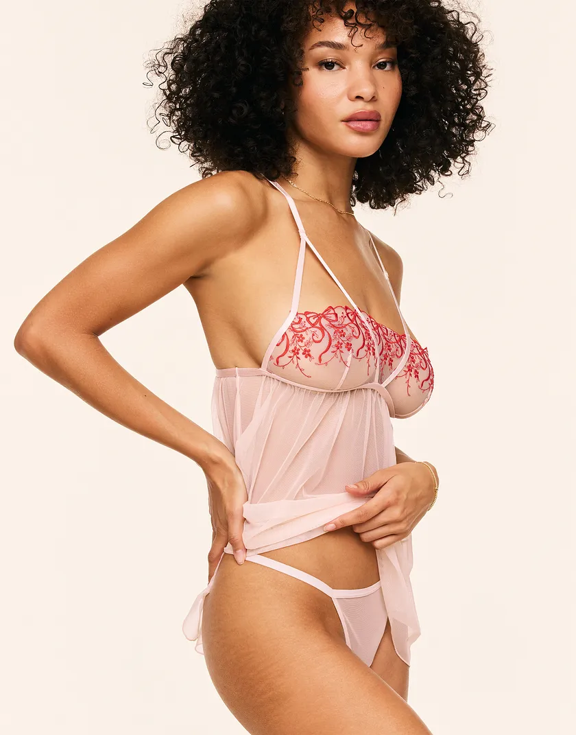 Anneliese Light Pink Unlined lingerie bundle Model 3