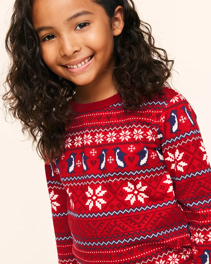 Childrens PJ Novelty Red family pj bundle Model 3