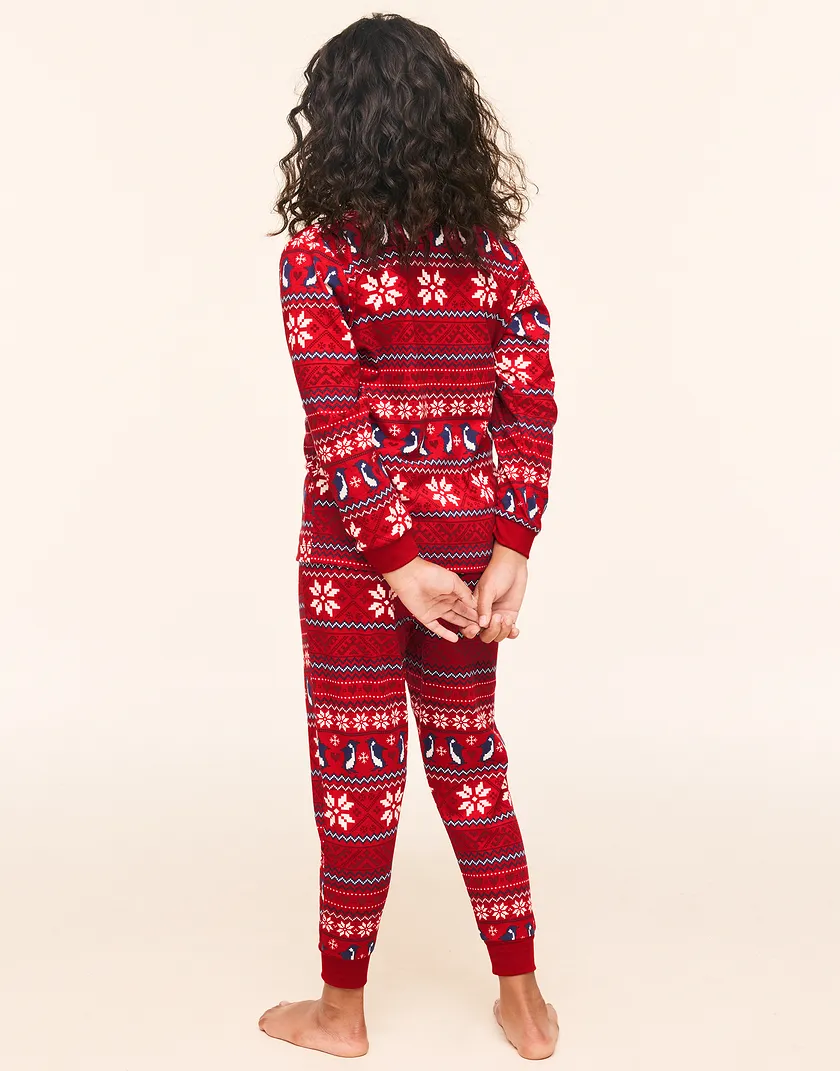 Childrens PJ Novelty Red family pj bundle Model 4