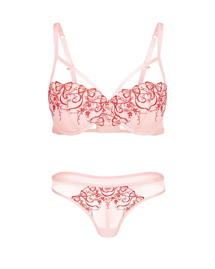 Erica Light Pink Contour bra and panty bundle Still 2