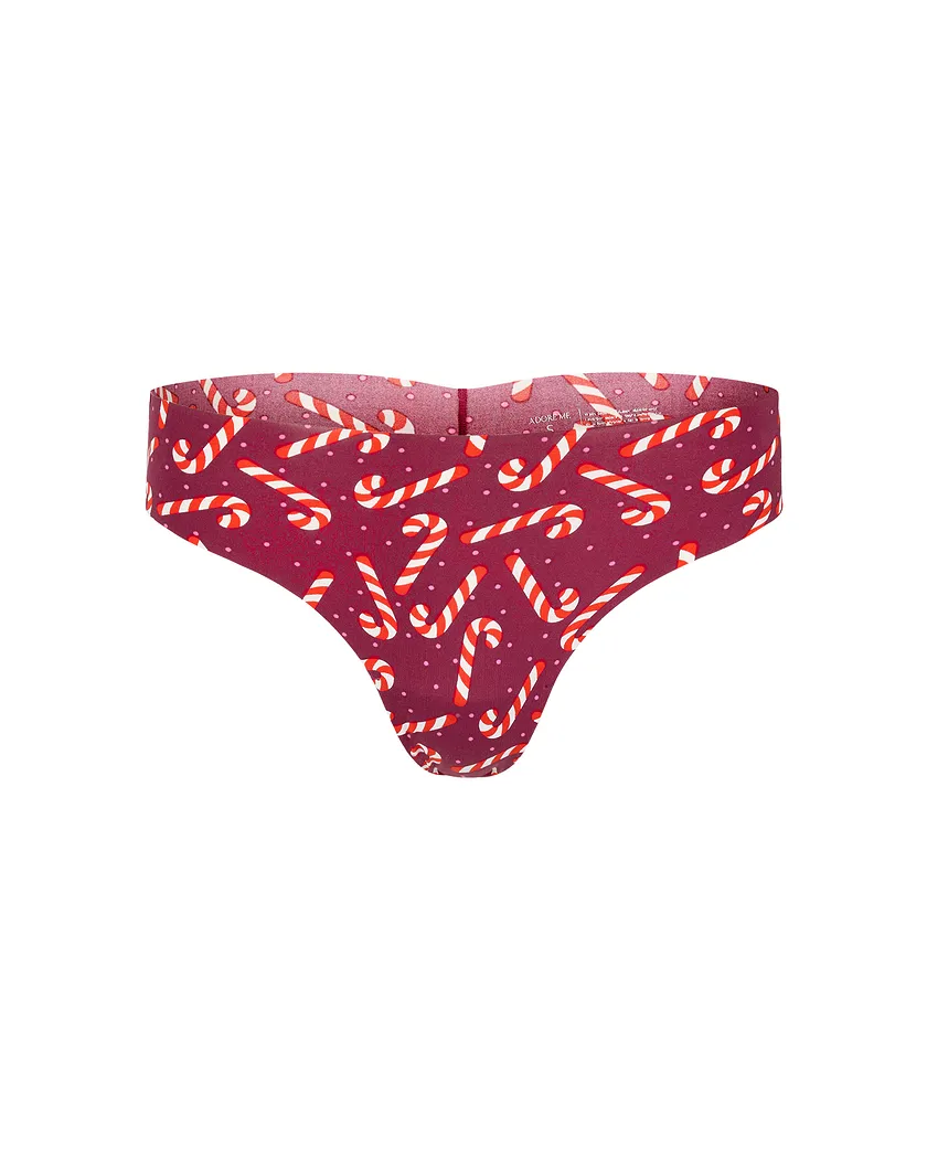 3-Pack Francine Invisible Thong Novelty Red panty pack Still 5