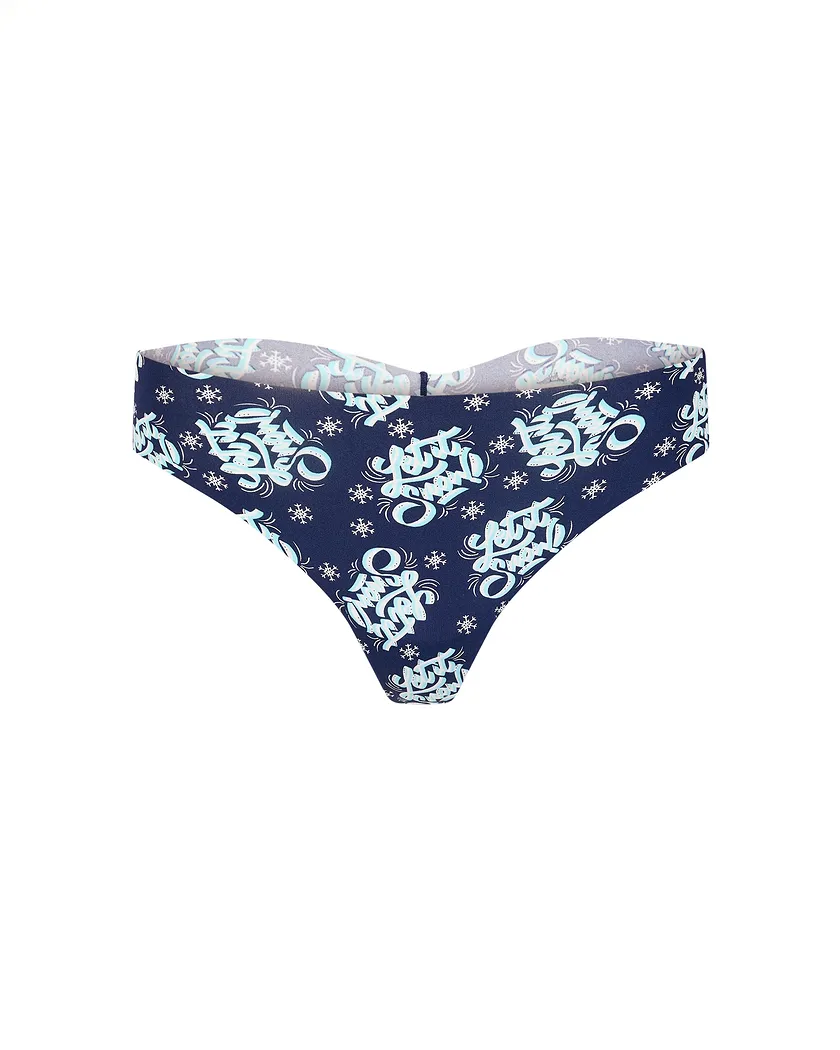 3-Pack Francine Invisible Thong Novelty Blue Plus panty pack Still 8