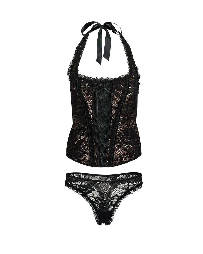 Haisley Black Unlined corset bundle Still 3