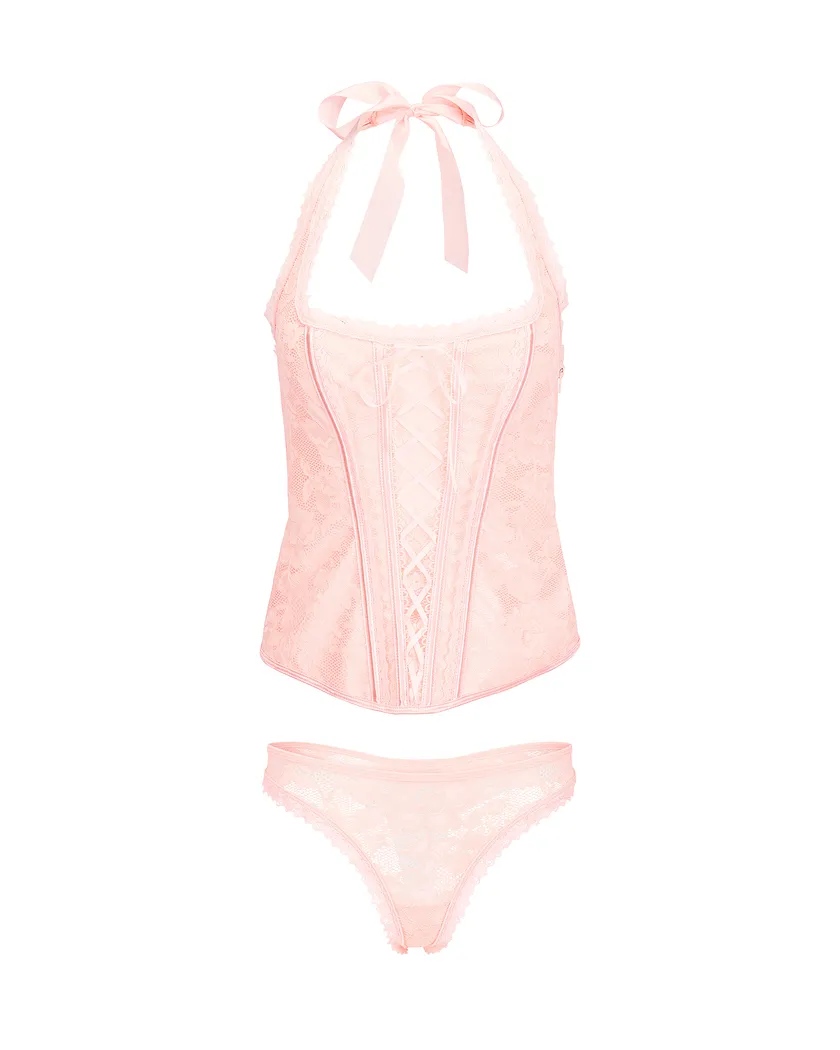 Haisley Light Pink Unlined corset bundle Still 3