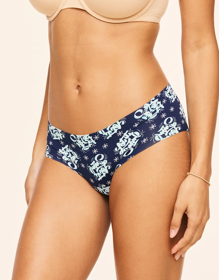 3-Pack Mabel Invisible Hipster Novelty Blue panty pack Model 10