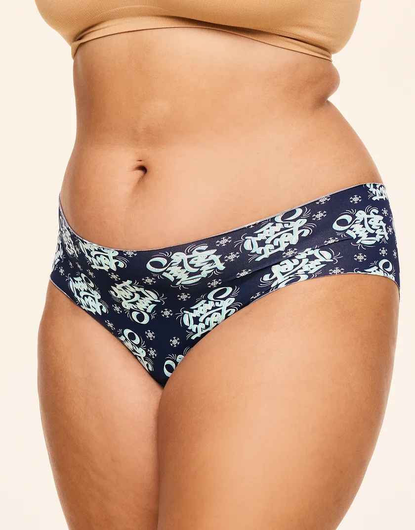 3-Pack Mabel Invisible Hipster Novelty Blue Plus panty pack Model 7