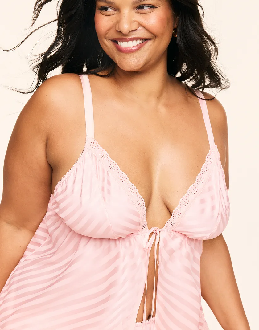 Trish Light Pink Plus lingerie bundle Model 5