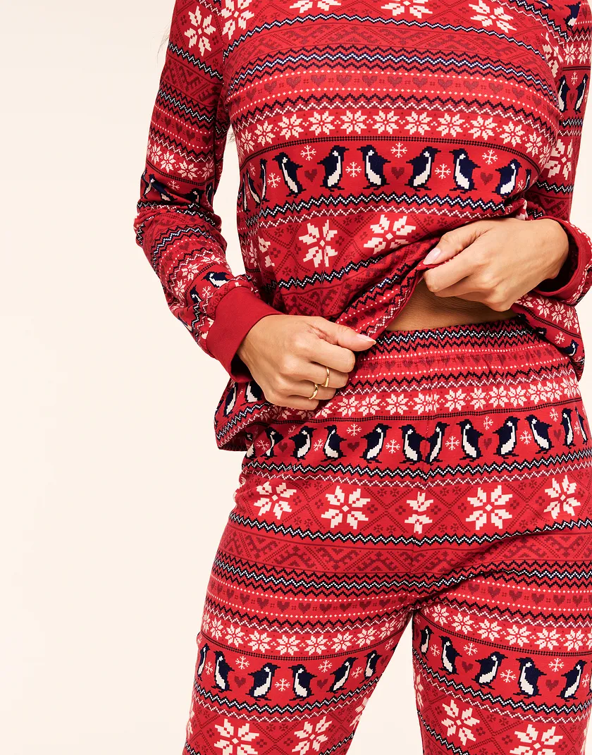 Womens PJ Novelty Red family pj bundle Model 4