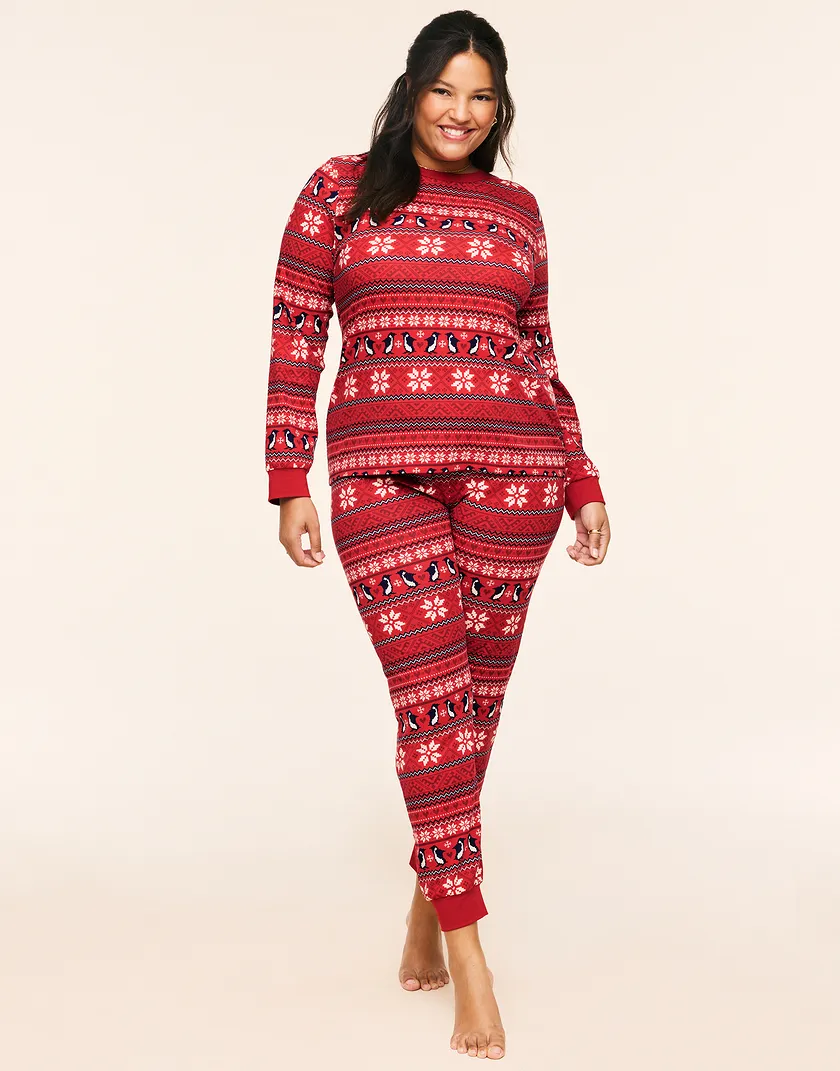 Womens PJ Novelty Red Plus family pj bundle Model 2
