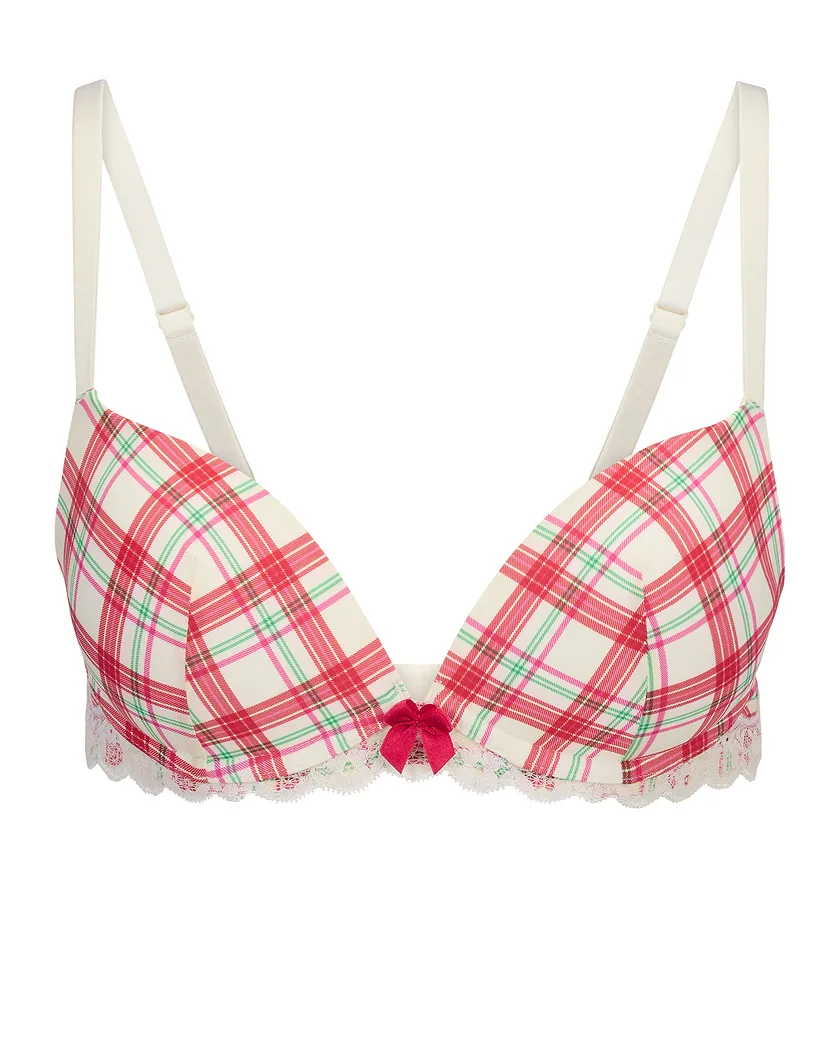 Shea Plaid Red 2 Push Up bra bundle Still 3