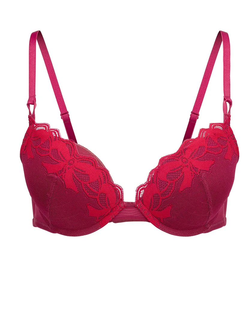 Audrina Dark Red 2 Push Up bra bundle Still 4
