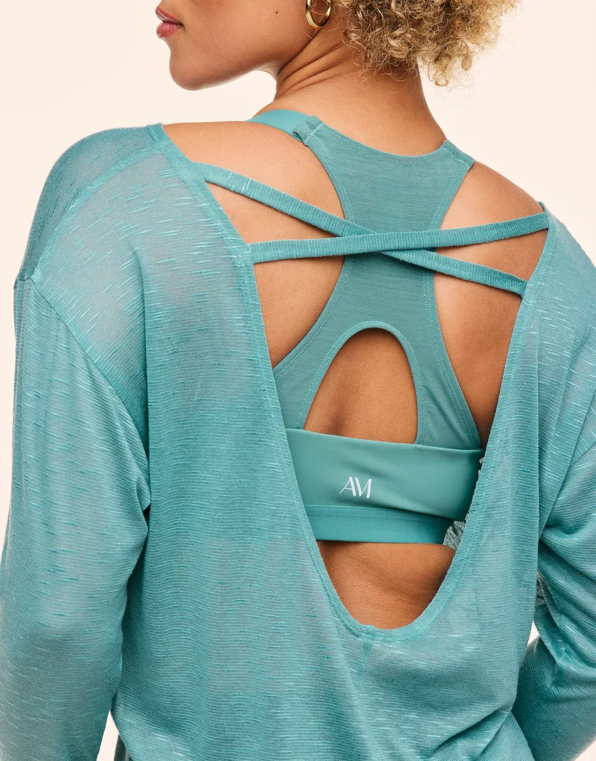 Mallory Medium Green activewear bundle Model 4
