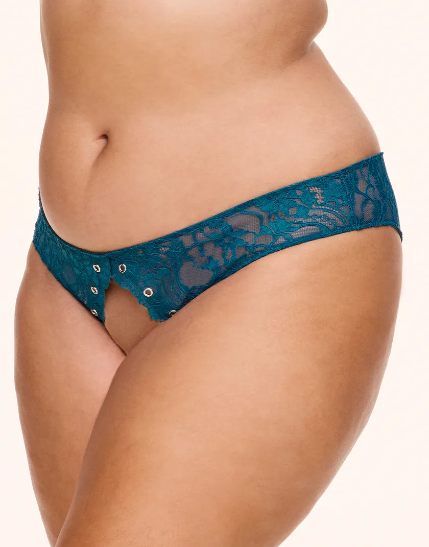 Kalya Crotchless Dark Blue Plus panty bundle Model 5