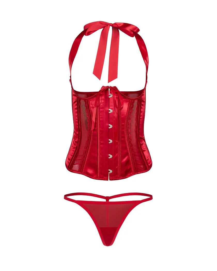 Amadine Dark Red corset bundle Still 3