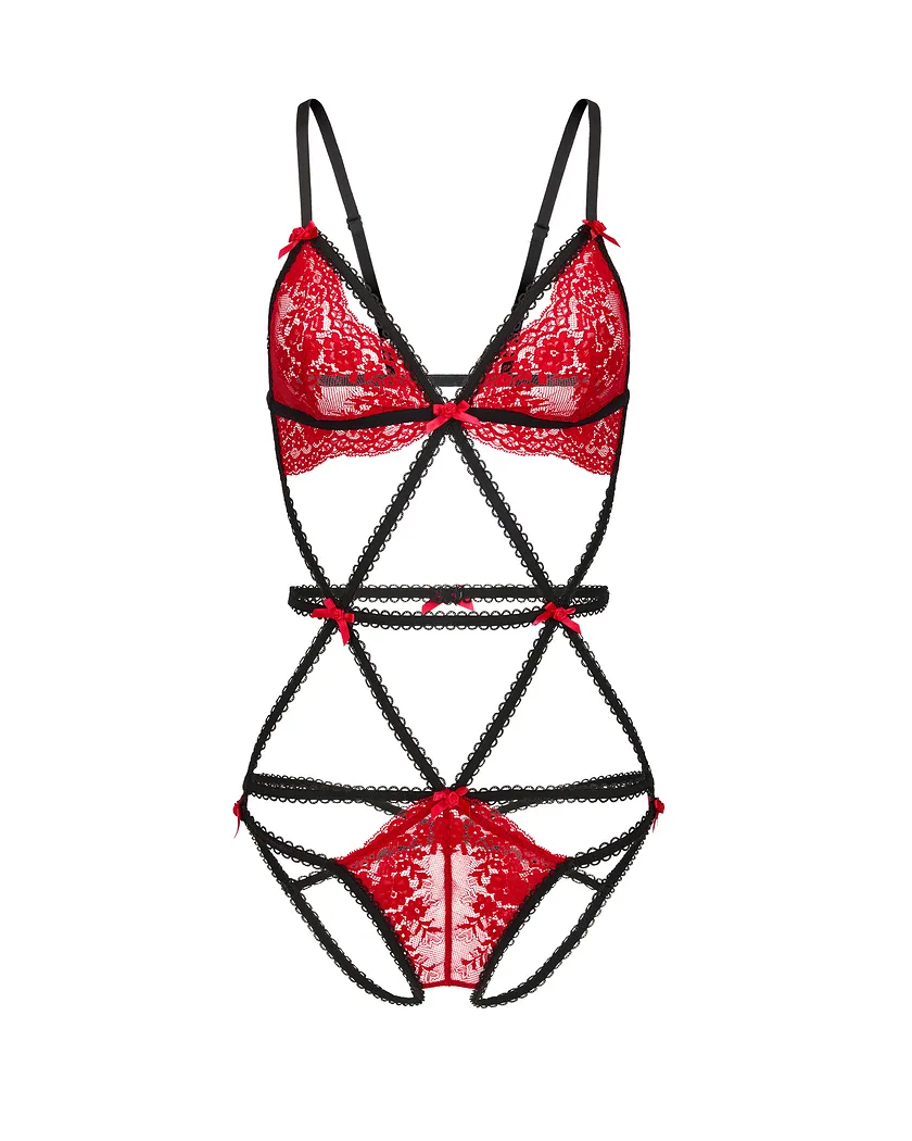 Aphrodite Dark Red Unlined lingerie bundle Still 2