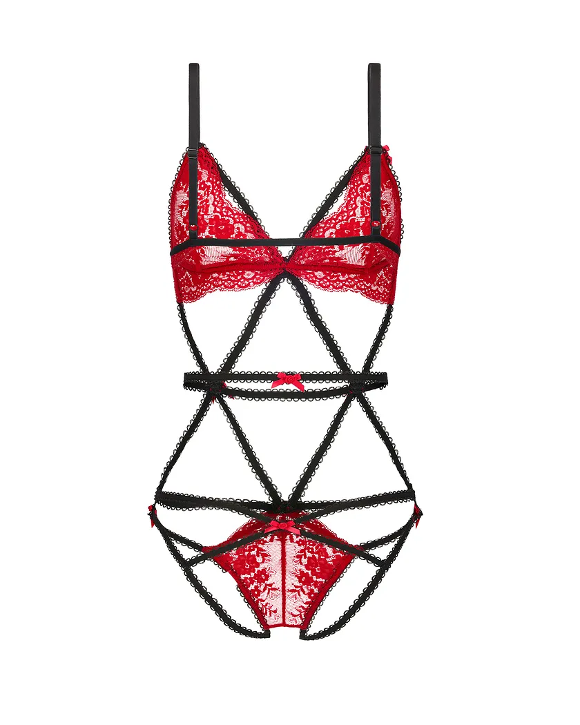 Aphrodite Dark Red Unlined lingerie bundle Still 5