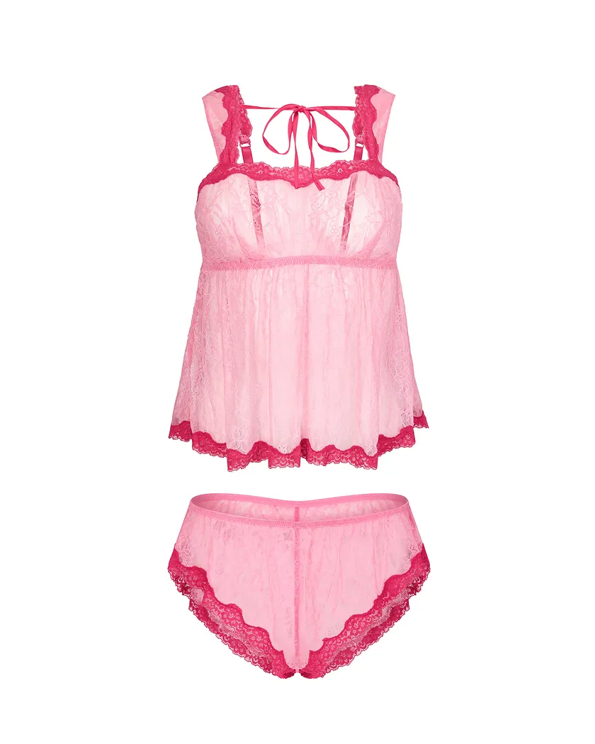 Ettie Medium Pink lingerie bundle Still 3