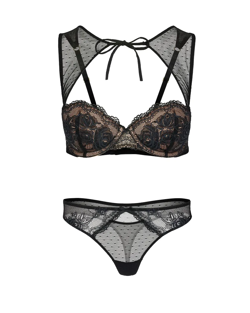 Cordelia Black Push Up bra and panty bundle Still 6