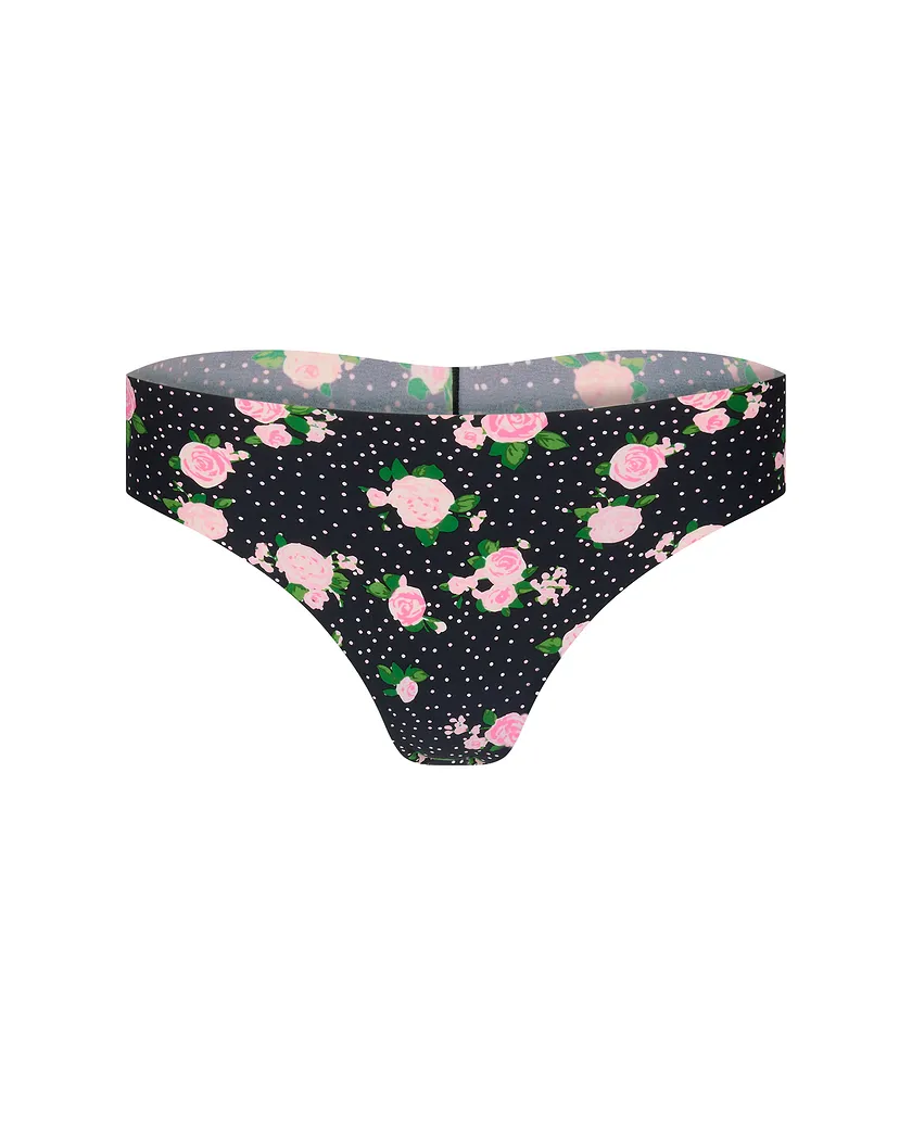 3-Pack Francine Invisible Thong Floral Pink panty pack Still 4