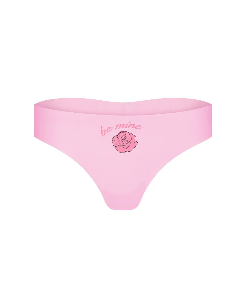 3-Pack Francine Invisible Thong Floral Pink Plus panty pack Still 3