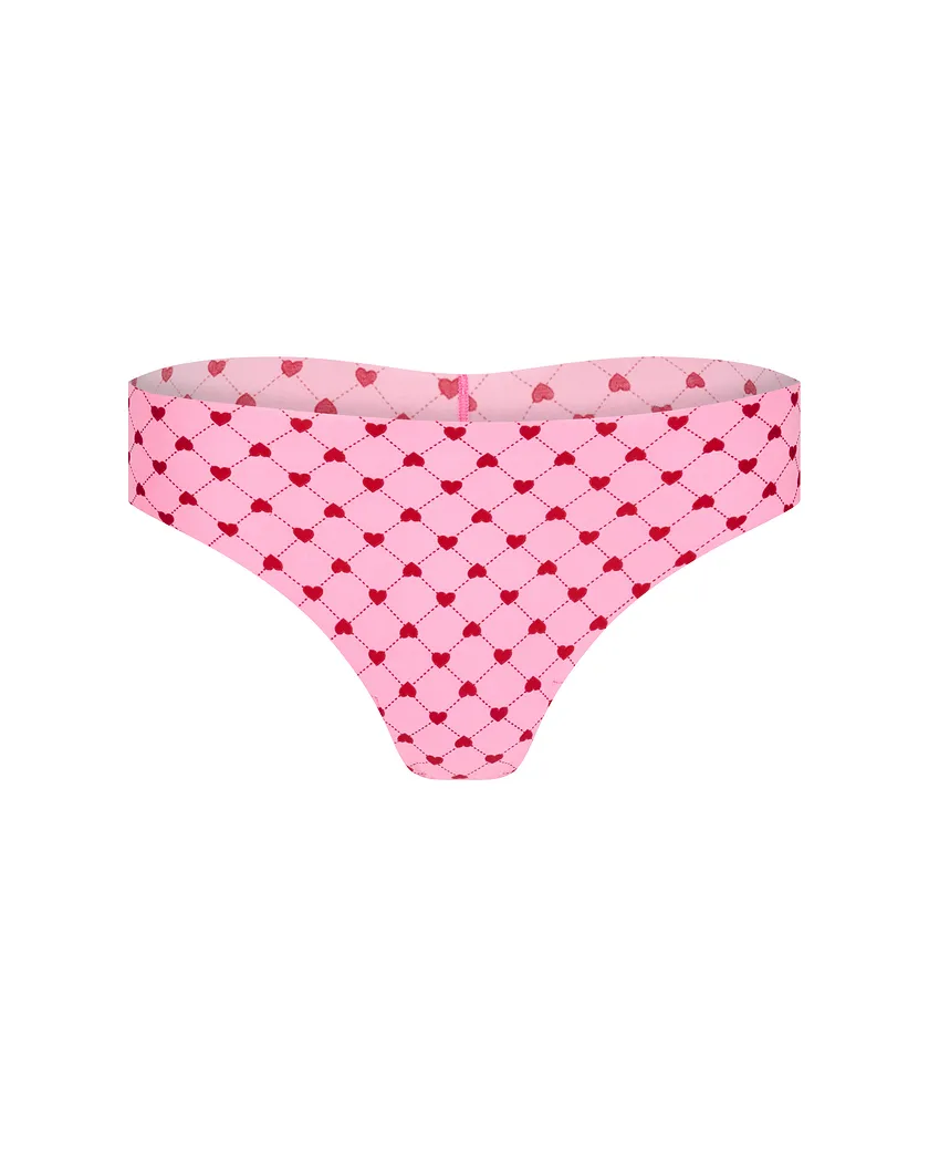 3-Pack Francine Invisible Thong Heart Red Plus panty pack Still 4