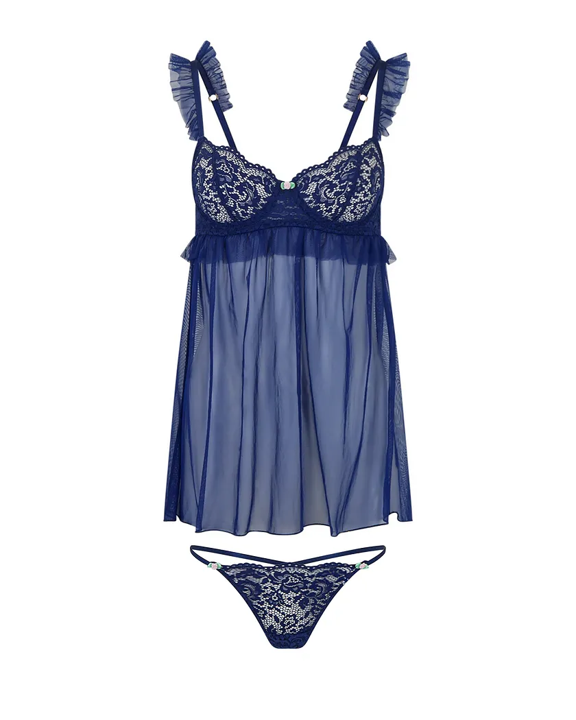 Keara Dark Blue Unlined lingerie bundle Still 3