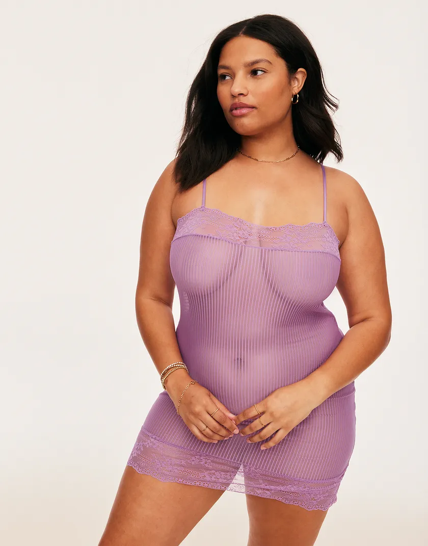 Jeanne Dark Purple Plus lingerie bundle Model 2
