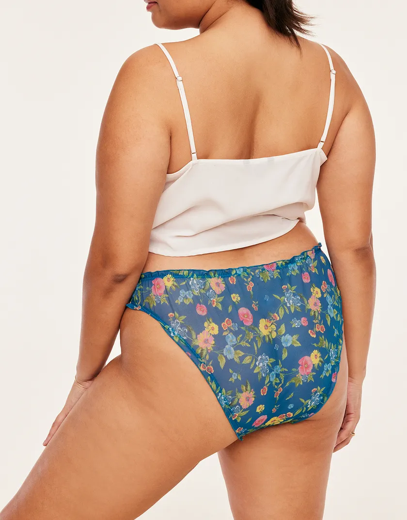 Winnie Bikini Floral Blue 3 Plus panty bundle Model 1