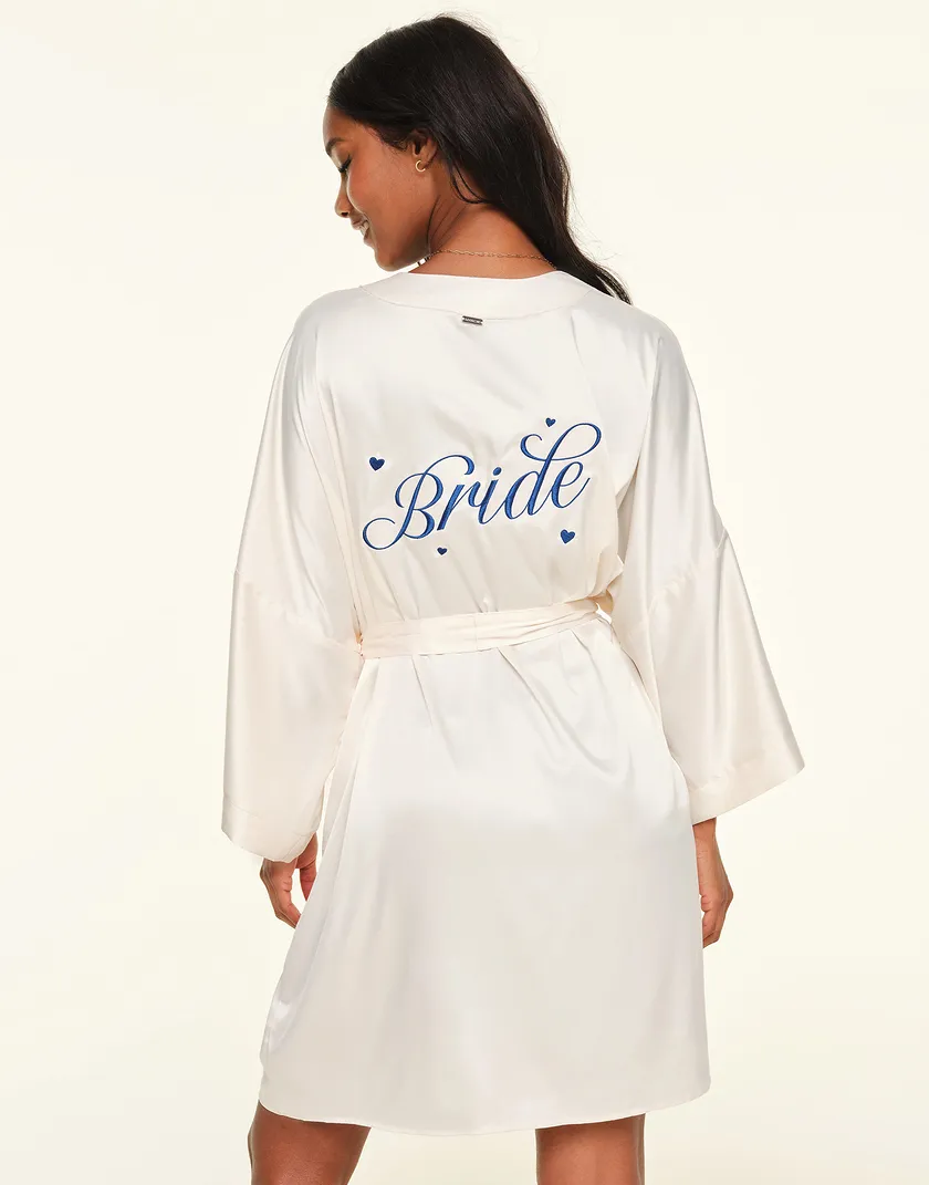 Bride Satin Robe Light White sleepwear bundle Model 4
